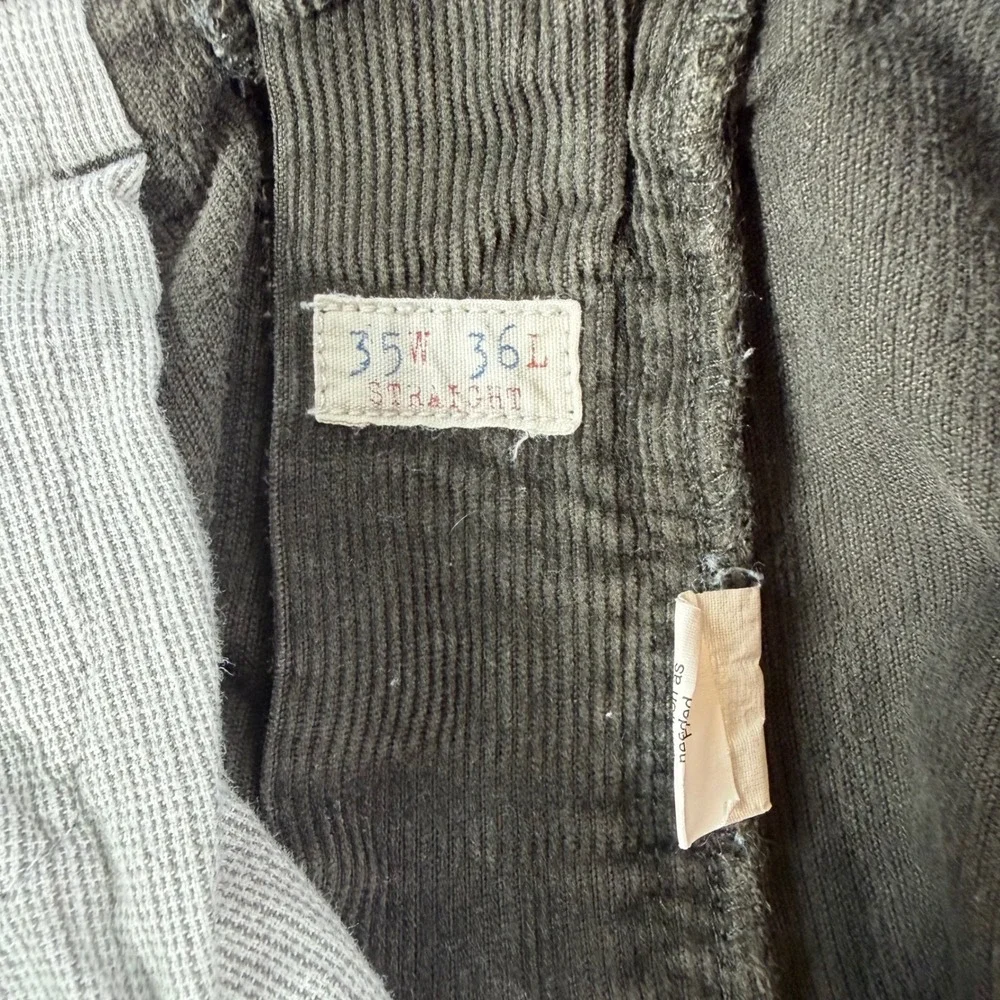 J.Crew Vintage Cord Straight Jeans Men's Size 35x36 Olive Brown Corduroy